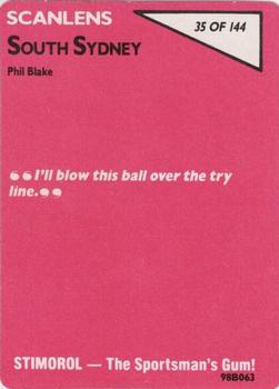 1988 Scanlens #35 Phil Blake Back